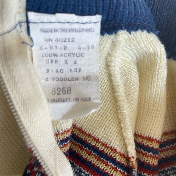 Vintage toddler fair isle knit sweater (4) - Picture 4 of 6